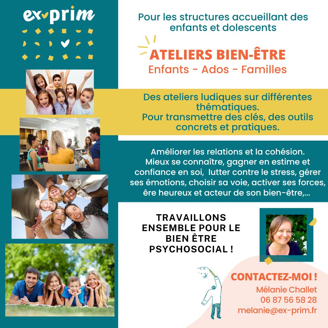 ATELIERS BIen-être Enfants - Ados - Familles